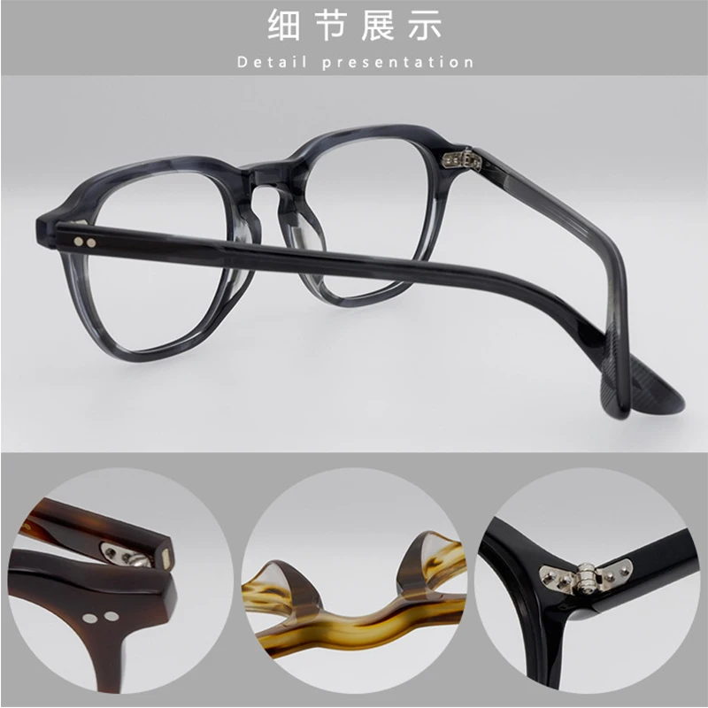 Zīmola Dizaina Acetāts Brilles Rāmis Vīriešu Laukumā Recepšu Brilles Sieviešu, Vīriešu Nerd Tuvredzība Optisko Skaidrs, Brilles Brilles