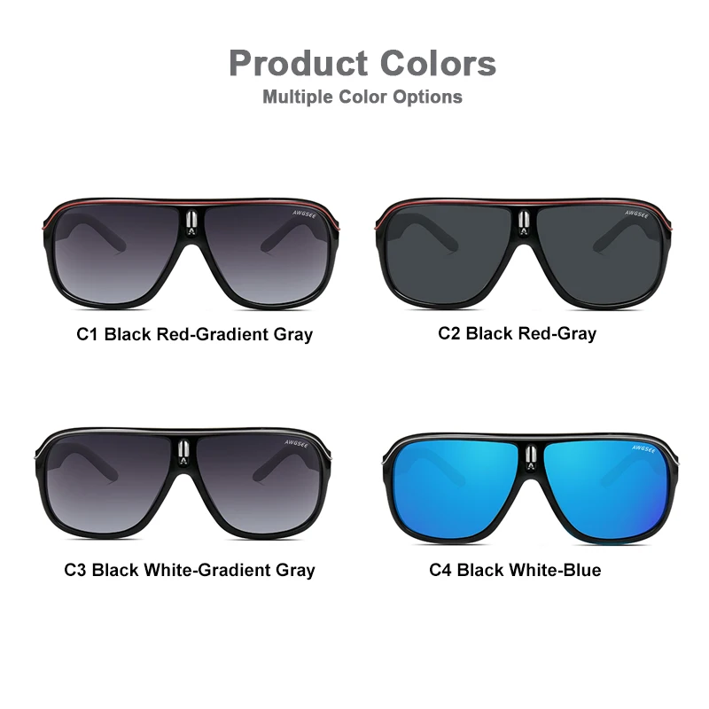 AWGSEE Zīmols Vintage Polarizētās Saulesbrilles, Vīriešu un Sieviešu Braukšanas Toņos Brilles UV400 Āra Zvejas Saules Brilles Oculos de sol Vīrietis