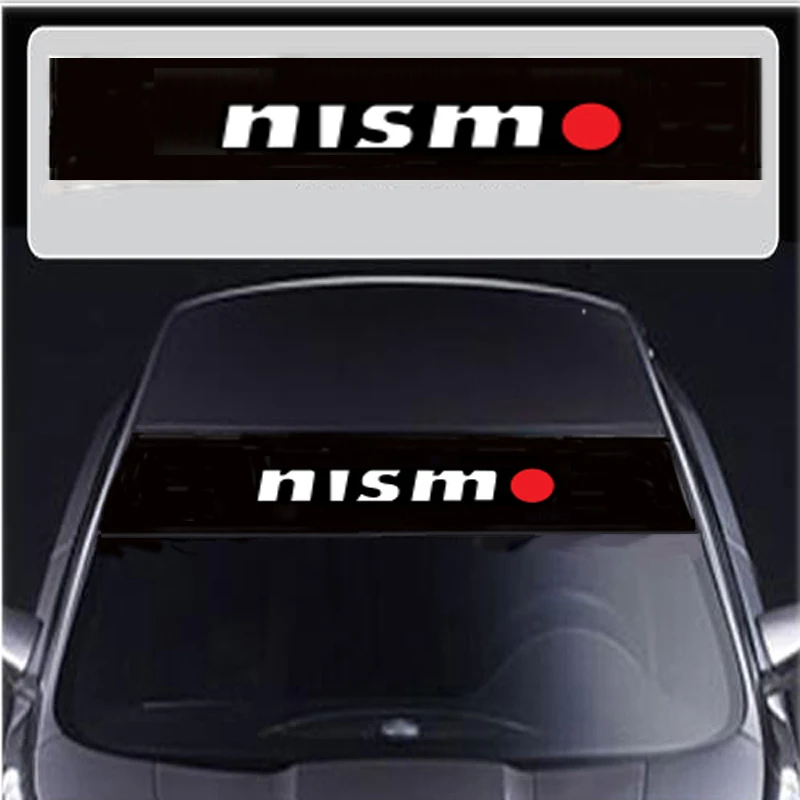 KK nismo auto saulessargs uzlīme automašīnas priekšējā vējstikla uzlīmes priekš Nissan Tiida Saulains QASHQAI MARTĀ LIVINA TEANA X-TRAI