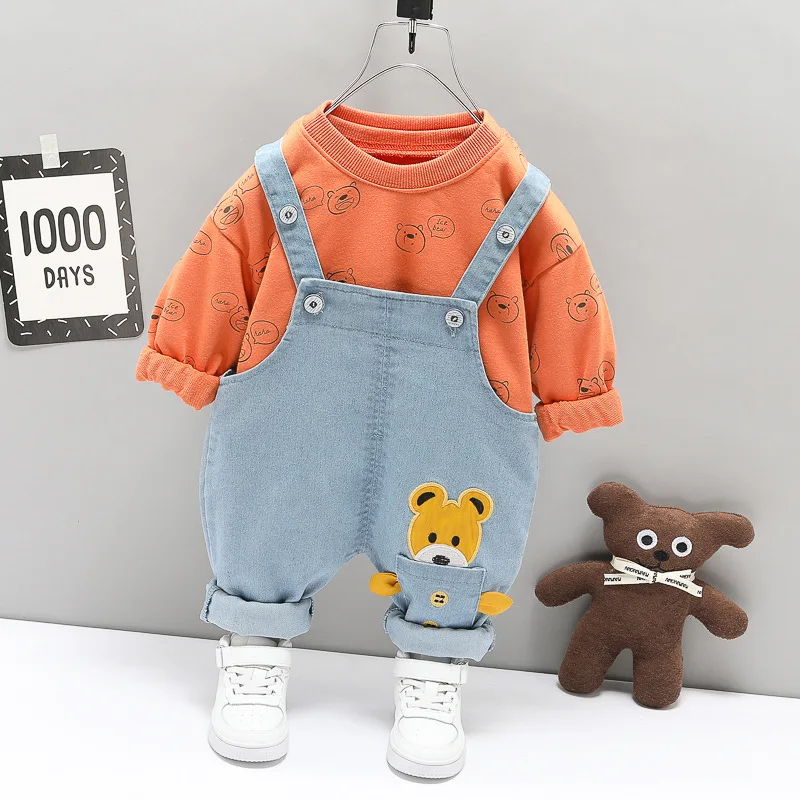 LZH 2021. gada Pavasarī Bērniem Drēbes Gudrs Karikatūras 2gab Apģērbs Zēniem Gadījuma garām Piedurknēm Toddler Komplekti Bērniem no 1-4 Gadiem, Tērps Meitenei