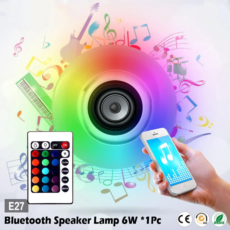 LED Mūzikas Spuldzes E27 Bārs KTV Smart Gaismas DIOŽU Skaļrunis Krāsains Bezvadu Bluetooth 4.0 Sākuma Lampas Portatīvie MINI Skaļruņu Audio