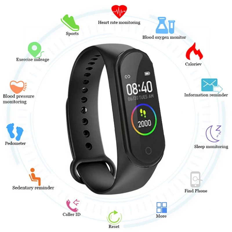 Ir 2021. Smart Josla Sporta Smart Skatīties Fitnesa Tracker Veselības Monitors Ūdensizturīgs Grupa Vīrieši Sievietes Android, IOS Smartband par xiaomi