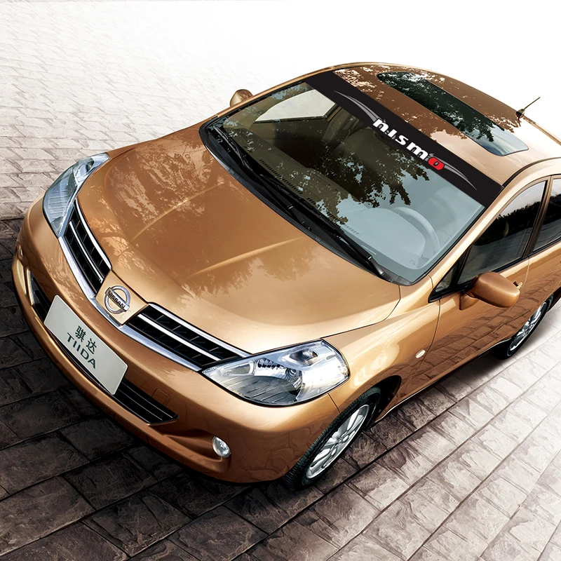 NISMO Sporta Apdare Priekšā, Aizmugurē, priekšējā Vējstikla Decal Uzlīmes Priekš Nissan Tiida Saulains QASHQAI MARTĀ LIVINA TEANA X-TRAI Auto Stils