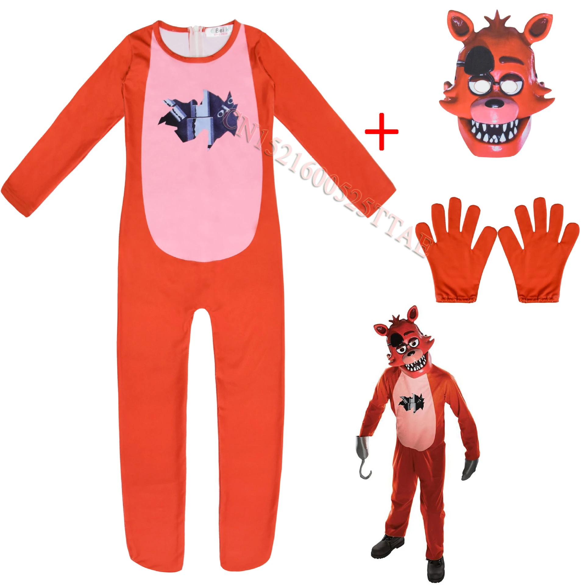 Karstā Piecas Naktis Freddy ir 4 FNAF Cosplay Halloween Kostīms Bērniem Anime Cos Zēni Meitenes Šausmu Bodysuit Smieklīgi Puse Apģērbi