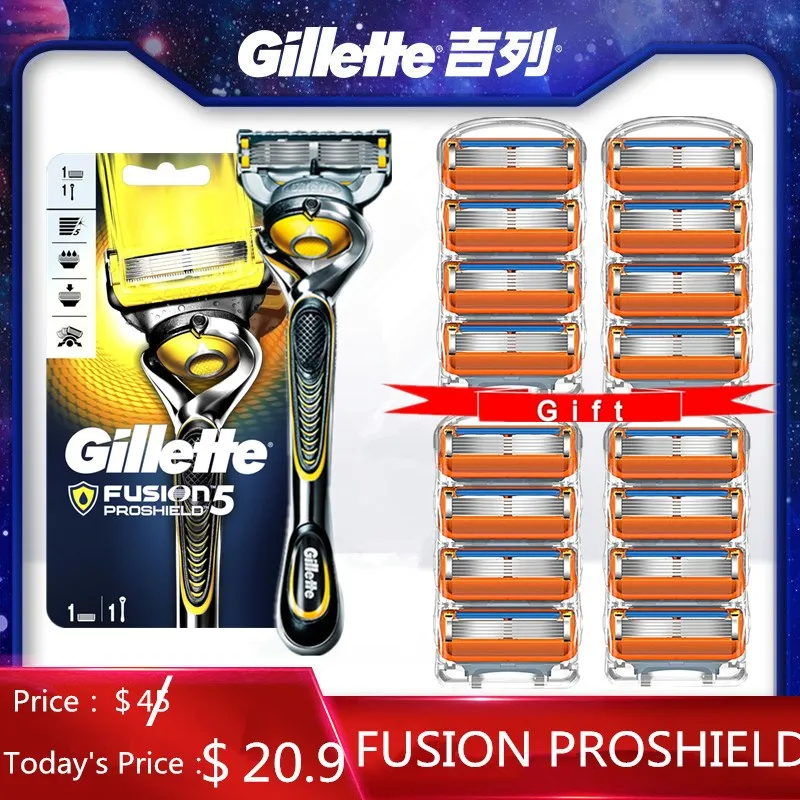 Gillette Fusion Proshield Taisni Vīriešu Skuvekli Rokasgrāmata Skuveklis Bārdas Mašīna Skūšanās Asmeņu Kasetes Replacebale Asmens Skuvekļi