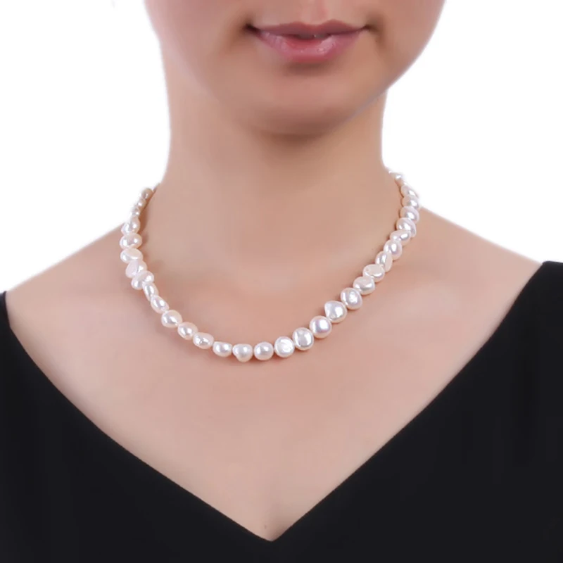 JYX lusterous Balts Dienvidu Jūras Baroka Pērļu Kaklarotu 18 Collas dabas pērle 328sale pērļu kaklarota sievietēm