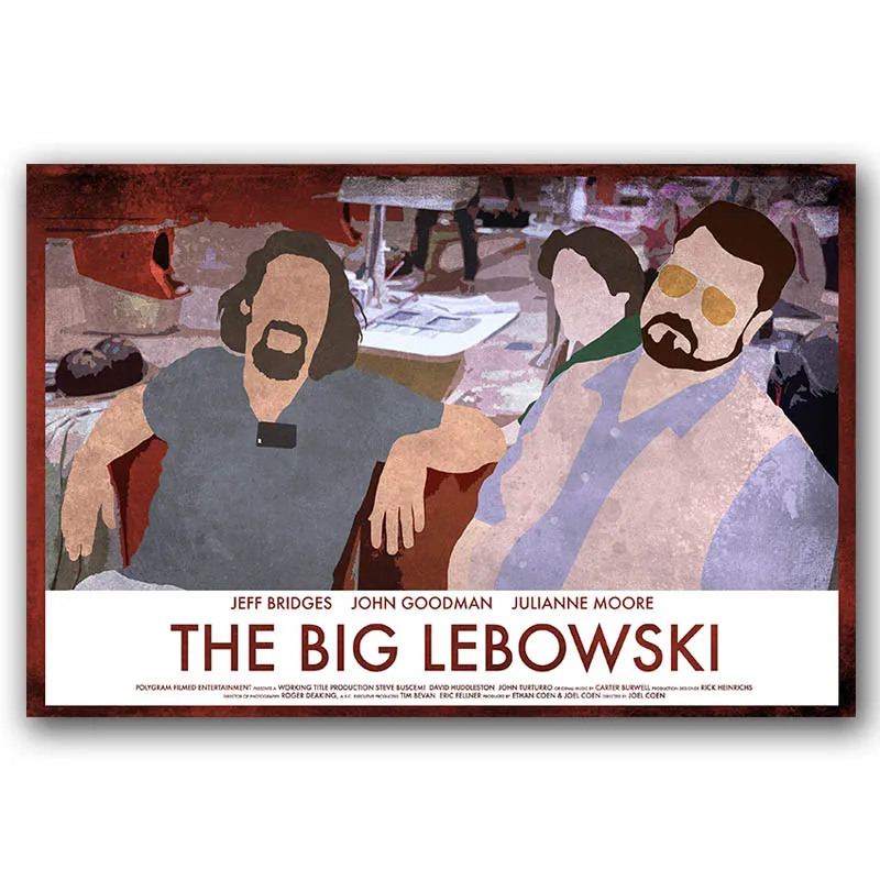 Big Lebowski Klasiskās Filmas Plakāts, Sienas Art Print Kanvas Glezna 30x45 60x90cm Dekoratīvu Attēlu Tapetes Guļamistaba Dekori