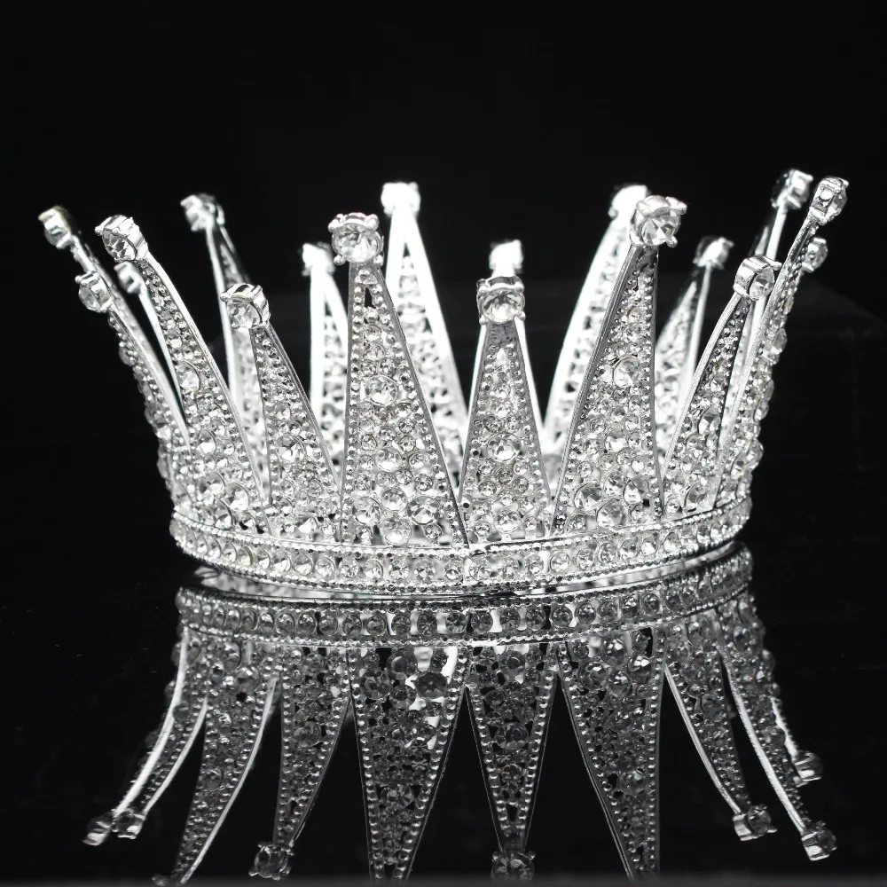 Rhinestone Karaliene Princess Tiara Vainaga Kāzu Līgava Headpiece Līgavu Galvas Rotu Aksesuāri, Sieviešu Gājienā Balli Matu Rotas