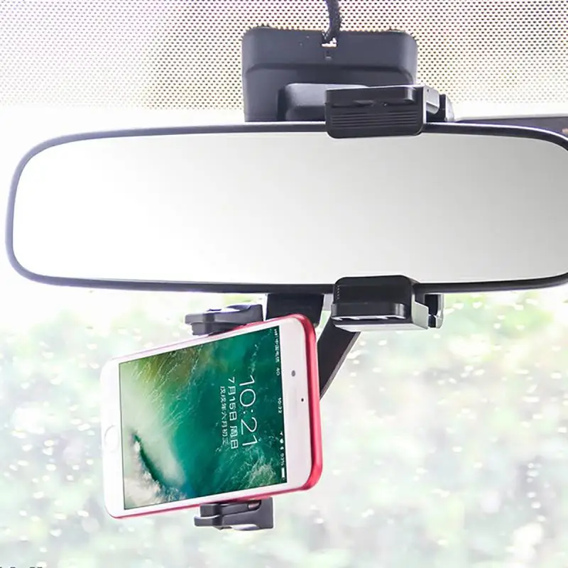 Universālā 360° Automašīnas Atpakaļskata Spoguļa Kronšteinu Statīva Turētājs Šūpulis Mobilo Tālruni, GPS Auto Atpakaļskata Spoguļa Turētājs
