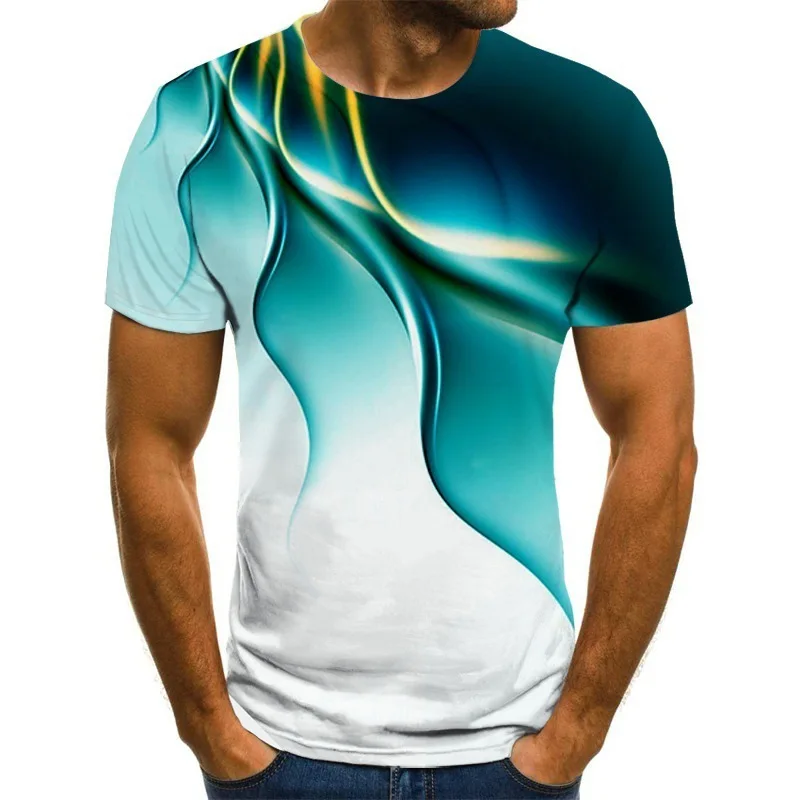 Ģeometrisko 3D Mirdzums Maiņa Digitālā Druka Vasaras Modes Sieviešu un Vīriešu Krekls ar Īsām Piedurknēm T-krekls Bērnu Apģērbs