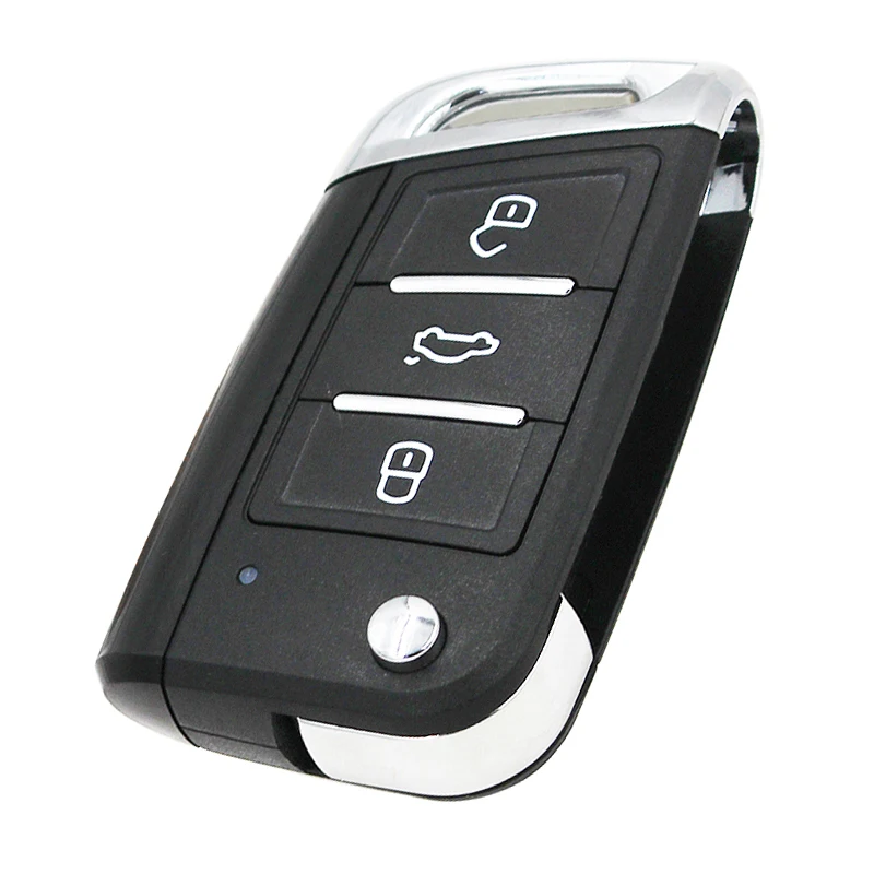 Keyecu Modernizētas Flip Tālvadības Atslēgu Fob 434MHz ID48 Mikroshēmu 3 Pogas, lai Volkswagen Beetle Passat - FCC ID: 5K0 837 202 REKLĀMA