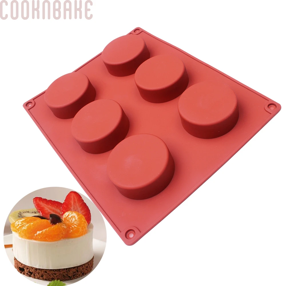 COOKNBAKE Silikona pelējuma kūka ziepes apaļā kūka disku konfektes, cepumi veido lielus silikona maize, mīklas izstrādājumi, pelējuma diy kūka apdare