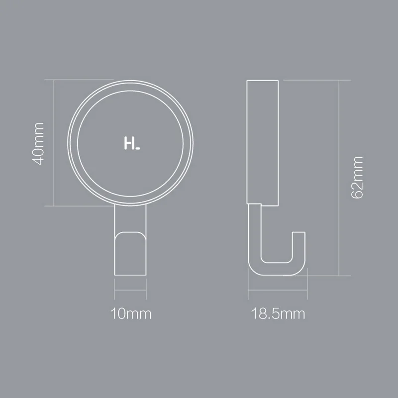 Sākotnējā Xiaomi HL Sienas Līmi Dzīves Āķis Sienas Uzstādīts Mop Āķis Guļamistabas Virtuves Sienas Turētājs 3 kg max slodze līdz Importēti 3M Līmi