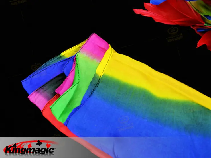 5M Rainbow Magic Zīda Šalle Multicolor ultra-plānām Šallēm, Burvju Triki Posmā Slēgt Burvju Butaforijas Magia Dāvana Bērnam