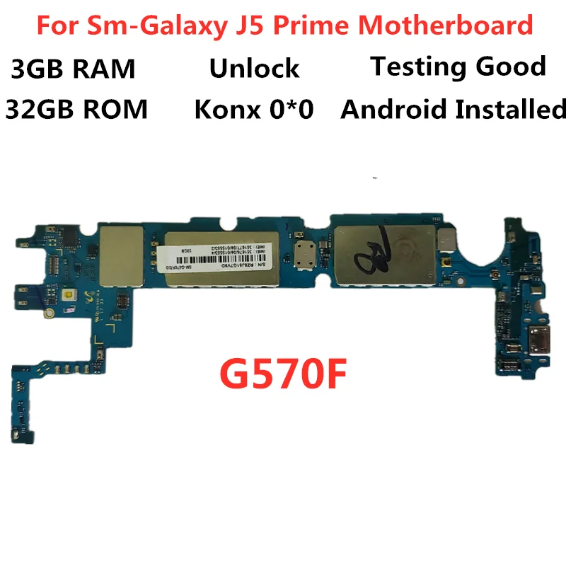 SamuelT Sākotnējā mātesplati par Samsung Galaxy J5 Ministru Atslēgt mainboard G570F mātesplati 32GB loģika compact