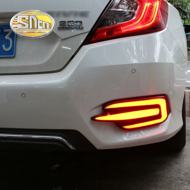 2GAB Honda Civic Sedans 2016 2017 2018 2019 Multi-funkcijas Automašīnas LED Aizmugurējie Miglas Lukturi, Buferi Vieglo Auto Bremžu Gaismas Atstarotājs