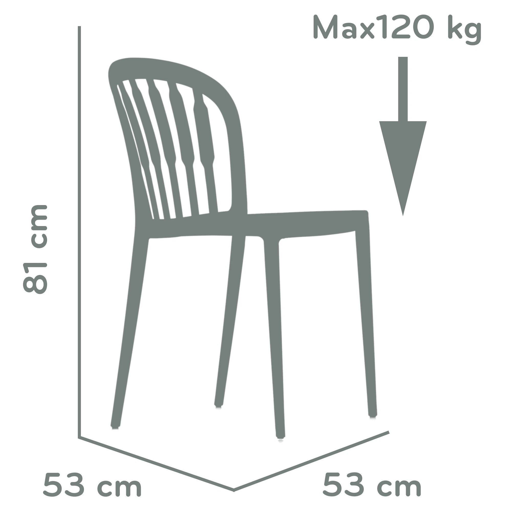 95718 Barneo N-216 Plastmasas Virtuves Interjera Izkārnījumos Krēsls Ielu Kafejnīcas Krēsls, Virtuves Mēbeles, Melns bezmaksas piegāde Krievijā