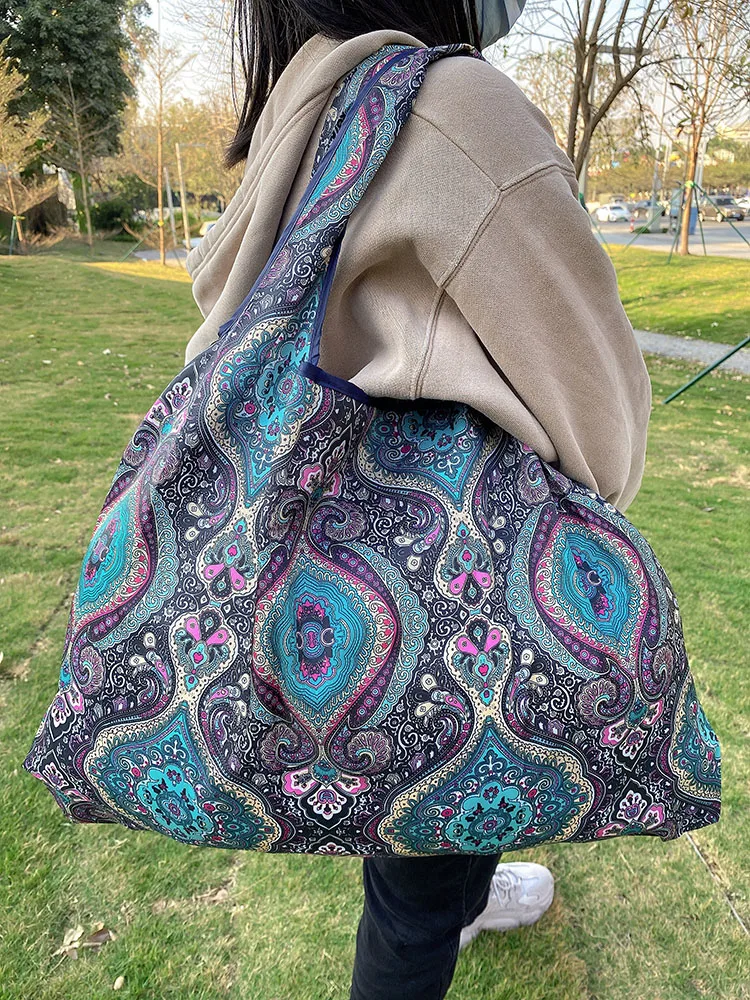 Atkārtoti salokāma iepirkumu soma asaru pierādījumu lielu rokassomu vides aizsardzības ceļojumu soma pleca soma sieviešu uzglabāšanas maiss