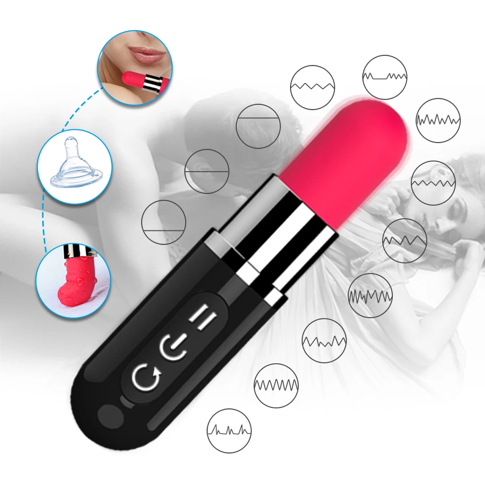 Mini Lūpu Vibe Bullet Vibrators Sievietēm Clit Stimulācija 12 Vibrācijas Režīmi Dzelksnis Klitora Stimulators Massager