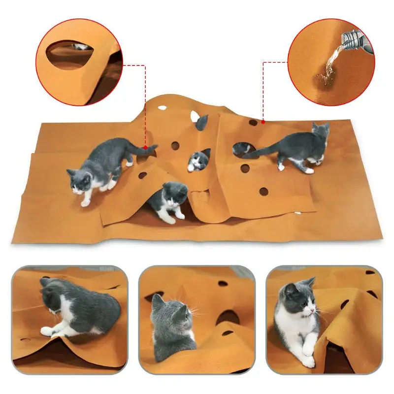 Kaķis Spēlē Mat Mācību Pet Darbības Spēlēt Paklāji Saliekamās Mājdzīvnieki Paklājs Pret Skrāpējumiem Rotaļlietas, Bite Pad Dropshipping
