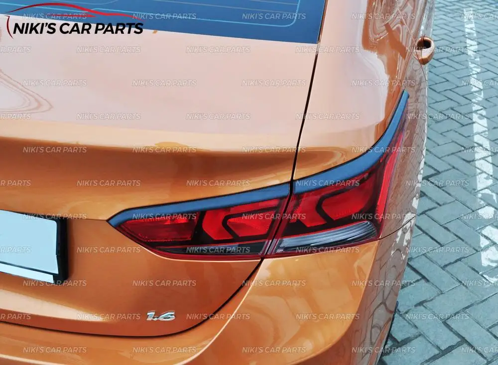 Uzacis uz aizmugurējās gaismas par Hyundai Solaris 2017 - ABS plastmasas skropstas skropstu molding apdare auto tuning styling piederumi