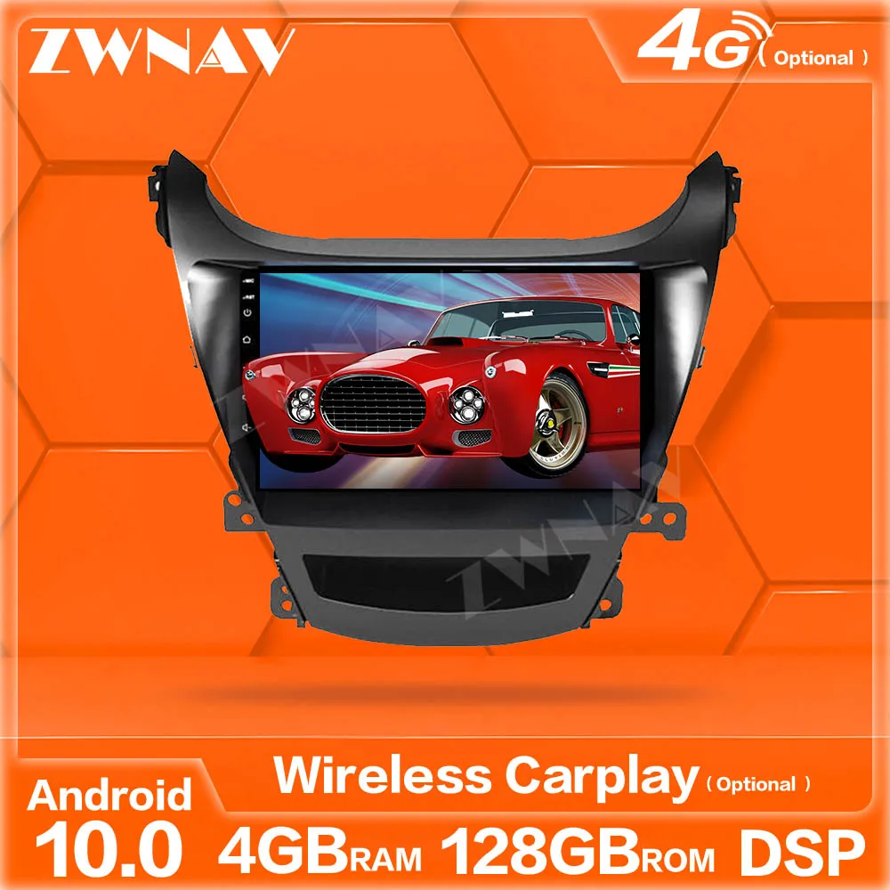 128GB Carplay Android 10 Ekrāna Atskaņotāju Hyundai Elantra (MD) 2011 2012 2013 GPS Navigācijas Auto Audio Radio Stereo Galvas Vienības