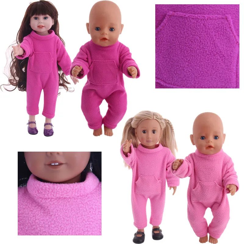Leļļu Apģērbs Ikdienas Ikdienas Valkāšanai Plīša Materiāla 18 Collu American Doll & 43 Cm Jauns Piedzimst Mazulis Priekšmetus,Mūsu Paaudzei,Dāvanu Meitene