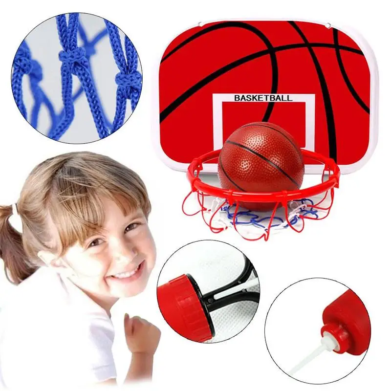 Regulējams Karājas Basketbola Iekštelpu Netball Hoop Basketbola Mini Kids Spēle Bērniem Lodziņā Basketbola Klāja Spēlējot M2T3