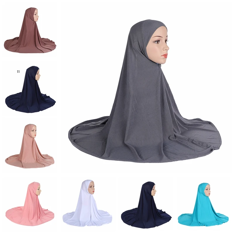 Islāma Cietā Turban Lūgšanu Šalle Hijab Musulmaņu Pilnu Pār Wrap Cepures Arābu Sieviešu Šalle Amira Cepure