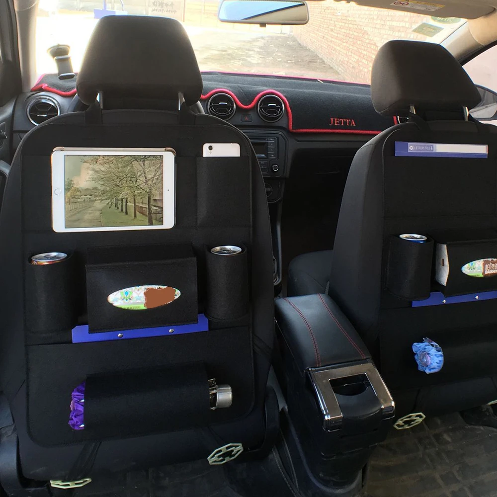 Multi-Kabatas Automašīnas Sēdekļa atzveltnes Organizators Vilnas Filca Uzglabāšanas Tvertnes Karājas Lodziņā Daudzfunkciju Transportlīdzekļa Glabāšanas Soma Auto-stils