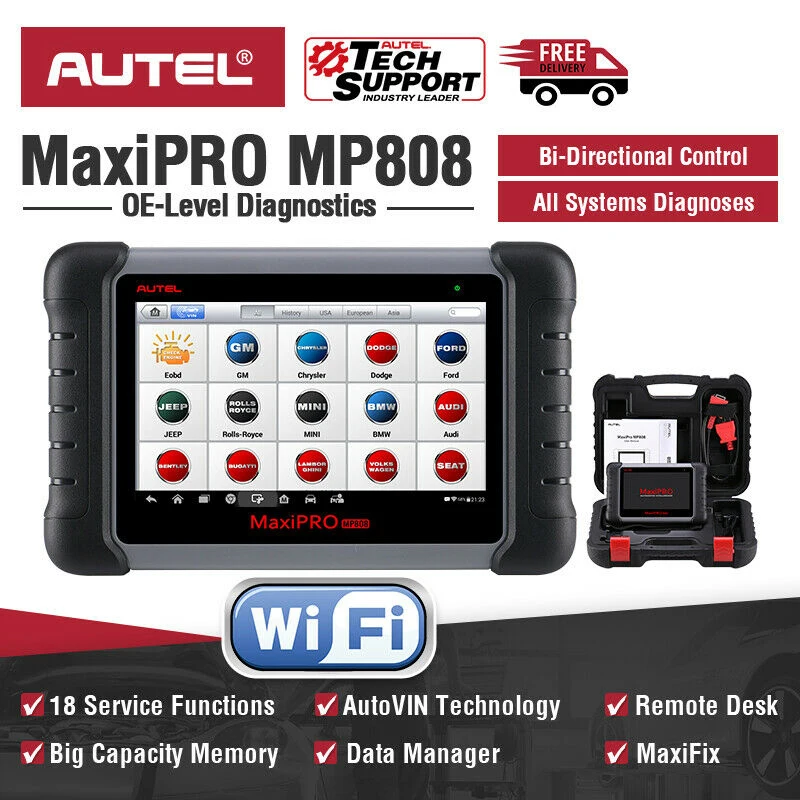 Autel MaxiPRO MP808 Diagnostikas Instruments, Auto Diagnostika, Automobiļu Skeneris Modernizētas no DS808 Labāk nekā MK808 Visi Sistēma Skeneris