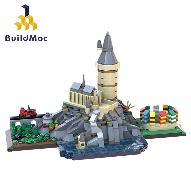 BuildMOC Pilsētas Ēku KM Skaitļi Pils Arhitektūra, Celtniecības Bloki, Pilsēta Nosaka Mājas Pilis Ķieģeļi Ziemassvētku Dāvanu Bērniem, Rotaļlietas