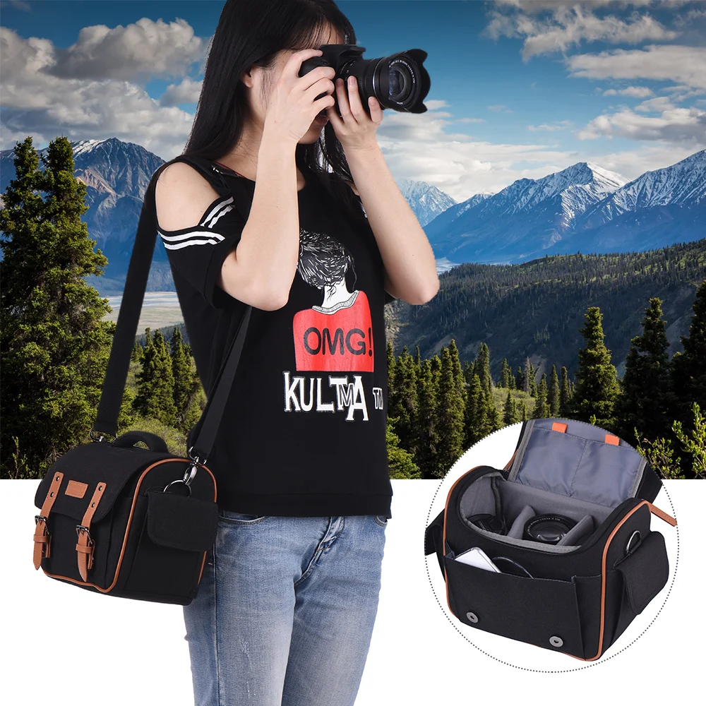 DSLR, SLR Kameras Plecu Messenger Bag Gadījumā Ūdensizturīgs Triecienizturīgs Canon, Nikon, Sony, Olympus un Objektīvs