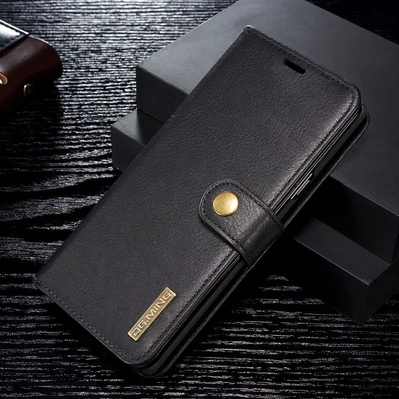 Luksusa Īstas Ādas Gadījumā S10 S20 Plus Note20 Ultra Magnētisko Noņemams Vāks Priekš Samsung Galaxy Note 10 9 S8 S9 S10 Plus