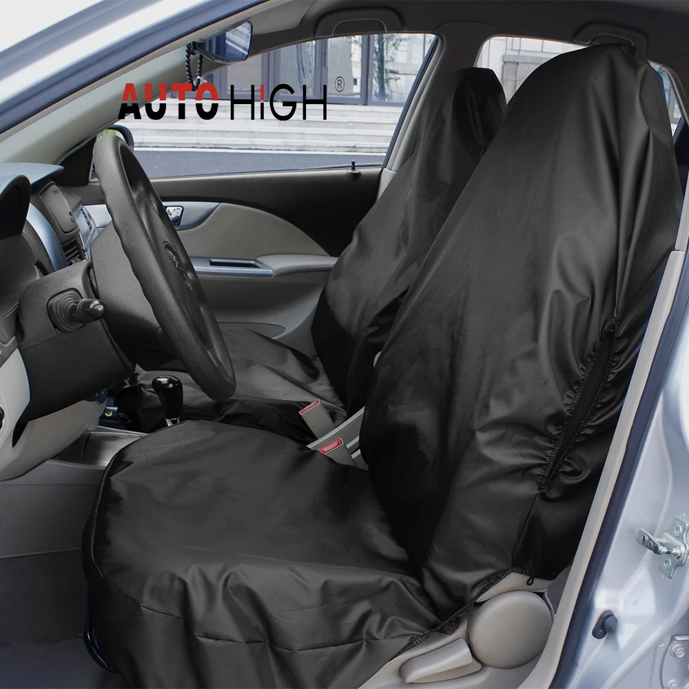 AUTO AUGSTAS Universal Car Seat Cover Set Neilona Auto Sēdeklis Ietilpst Ūdensizturīgs Auto Sēdekļa Aizsargs 2gab Priekšā Ietilpst Melns