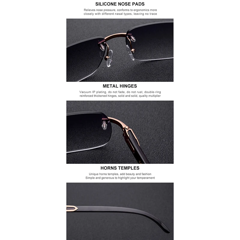 Bifeļa Raga Brilles Rāmis Sievietēm Jaunu Brusas bez apmales Augstas Kvalitātes Laukumā Vīriešu Saulesbrilles Luksusa Brilles Brilles