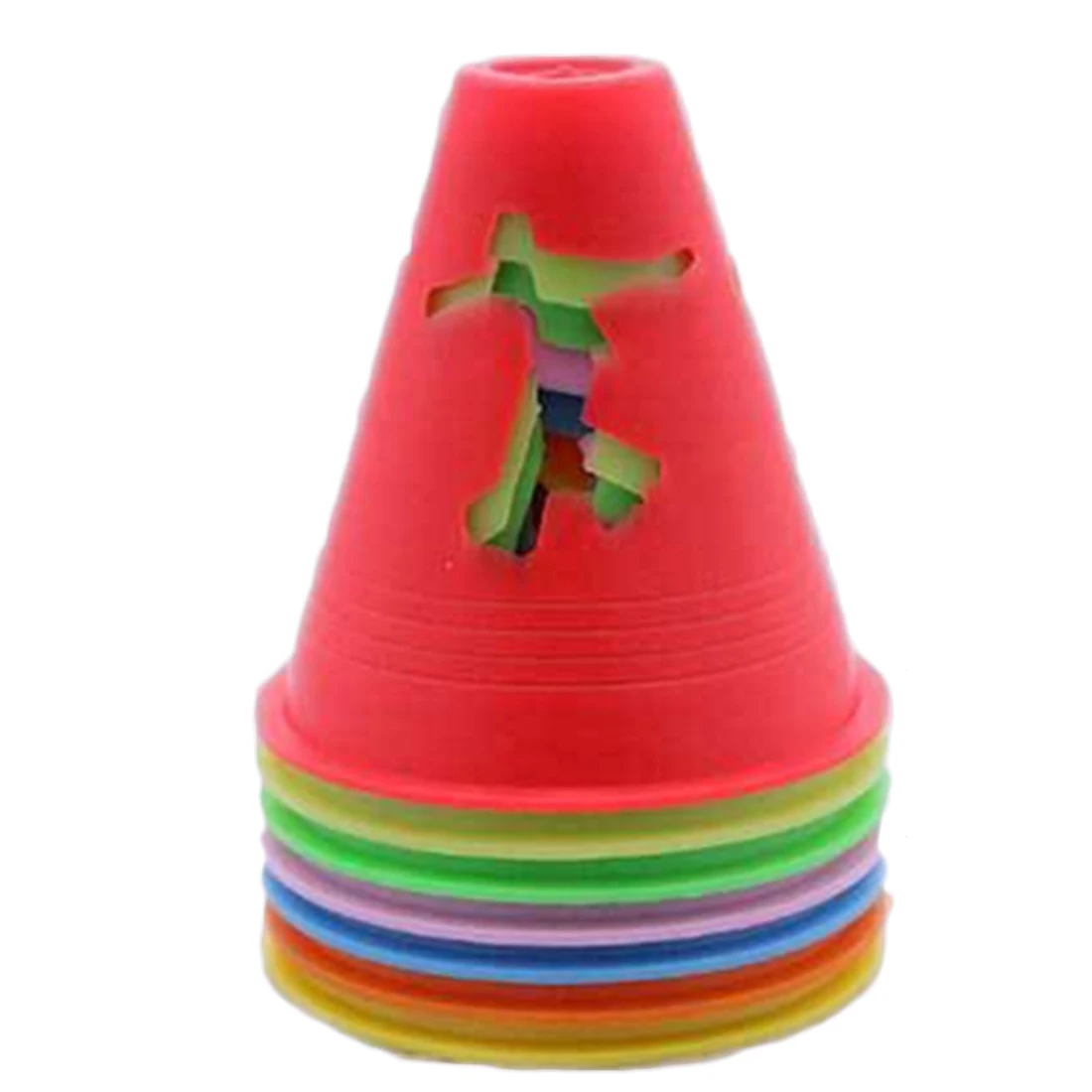 20Pcs Dobi Attēls Modelis Plastmasas Slidošana Konuss Ceļš, lai Slidošana Skrituļslidas Futbola treniņu - Krāsu Izlases