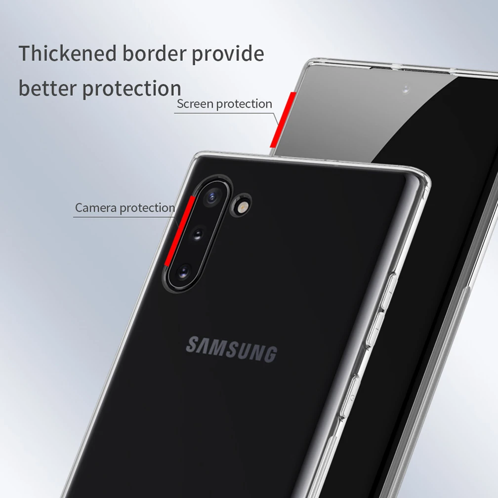 Samsung Galaxy Note 10+ Pro TPU Gadījumā NILLKIN Dabas Pārredzamu Mīksta Silikona vāciņš Samsung Note 10, ņemiet vērā, 10 Plus 5G Gadījumā