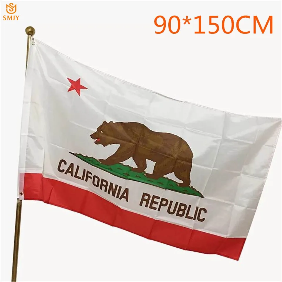 SMJY Kalifornijas Republikas Karoga 90 * 150cm Lācis Un Star Home/Bārs/Puse Īpašo Poliestera Decoration, Banner