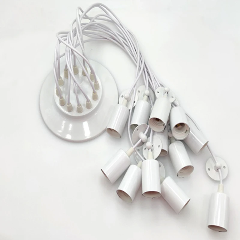 Vintage Lustra Balta E27 Multi-Head Cable 1.5-2.5 M, Par Bārs/Restorāns/Loft/Kafejnīca DIY Mākslas Spider Griestu Lampa Modernu Apgaismojumu