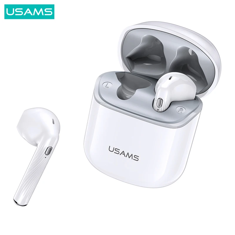 USAMS TWS 5.0 Bluetooth Austiņas Bezvadu Stereo Earbuds 14.2 mm Dinamiskas Austiņas HiFi Earbuds Android, IOS Viedtālruņiem