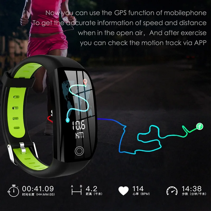 New Smart Aproce GPS Band Darbības Tracker Sirds Aproce Sporta IP68 Ūdensnecaurlaidīga Sirdsdarbības Ātrums, asinsspiediens Pedometrs Aproce