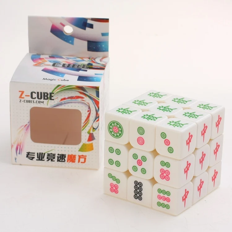 ZCUBE Mahjong 3x3x3 Speed Magic Kubi Puzzle 3x3 Cubo Magico Izglītības Bērniem, Bērniem Dāvanu Rotaļlietas Pieaugušajiem