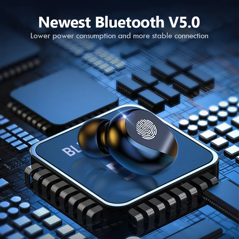 Bezvadu Austiņas Tws Bluetooth Austiņu 5.0 TWS 2000mAh Power Bank 9D Stereo Sporta Ūdensizturīgs Earbuds, Austiņas Ar Mikrofonu