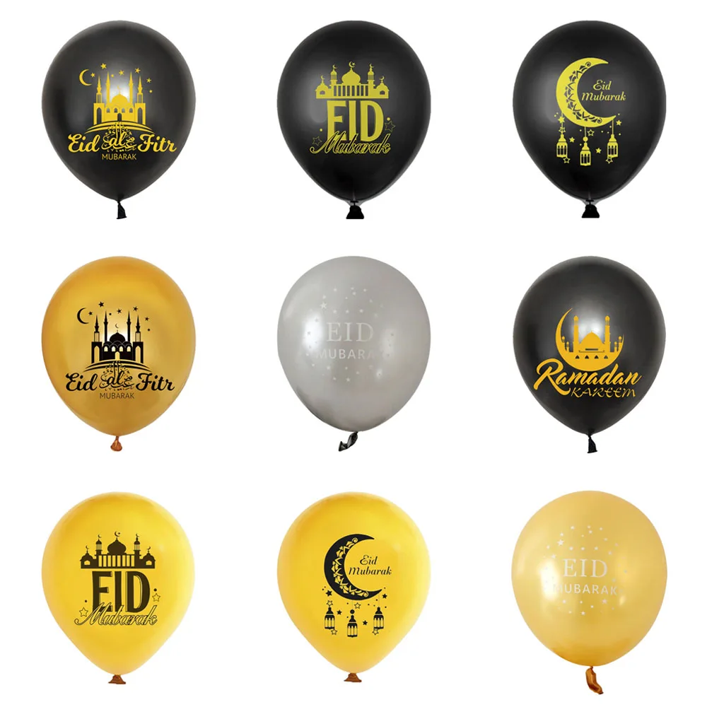 10pcs 10inch/12inch Eid Mubarak Baloni Ramadāna Baloni Islāma Apdare Ramadāna Kareem Apdare Ramadan Mubarak Globos