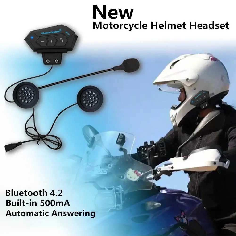 Motocikla Ķivere Bluetooth 4.2 Austiņas Pret traucējumiem, kas Paredzēti Mehāniskajiem Ķivere Izjādes Domofons Hands Free Austiņas MP3 Skaļruņi