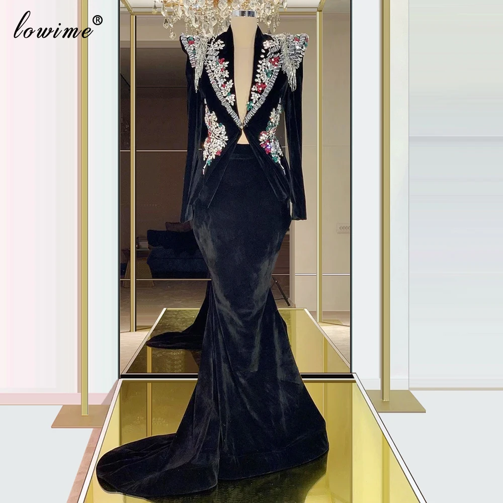 Oficiālu Turcijas Couture Melnā Garā Vakarkleita Frēzēšana Īpašu Gadījumu Kleitas Sieviete Puse Nakts Modes Fotogrāfiju Kleitas