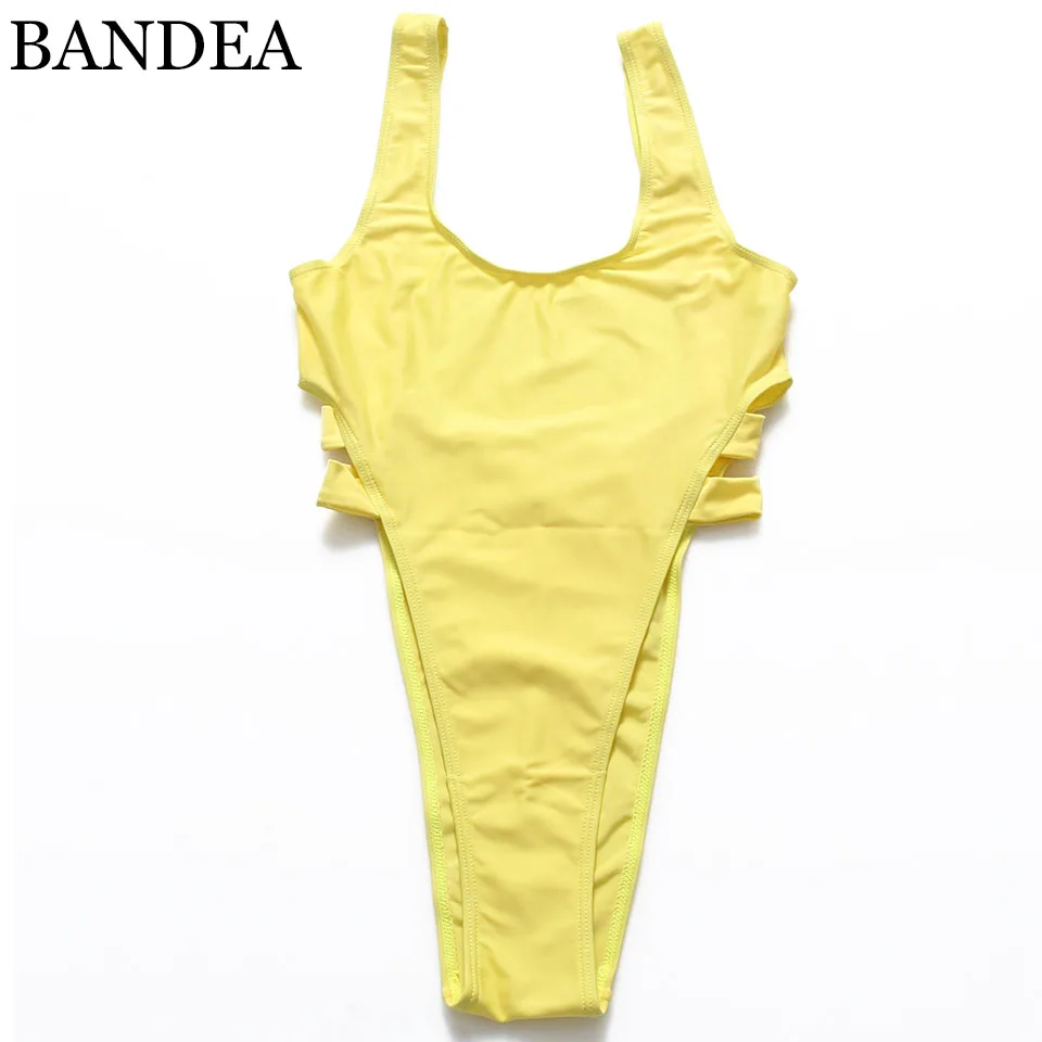 BANDEA Peldkostīmi Sieviešu Peldkostīms 2019 Sexy Bikini Viens Gabals Peldkostīmi Backless High Cut Peldkostīmu Sieviešu Sandales peldkostīmu