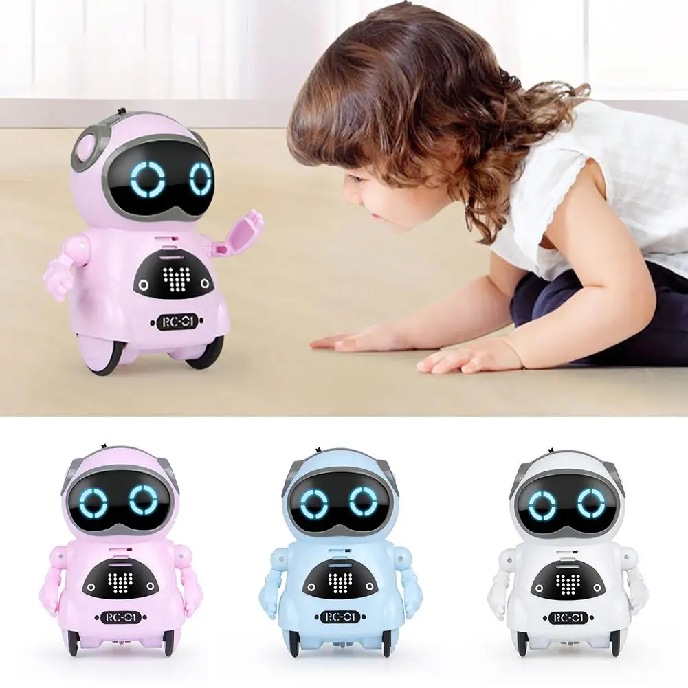Mini Kabatas Robots Balss Kontroles Čata Ieraksts Dziedāt, Dejot, Interaktīvās Rotaļlietas Bērniem Stāsta RC Mini Robots Rotaļlietu