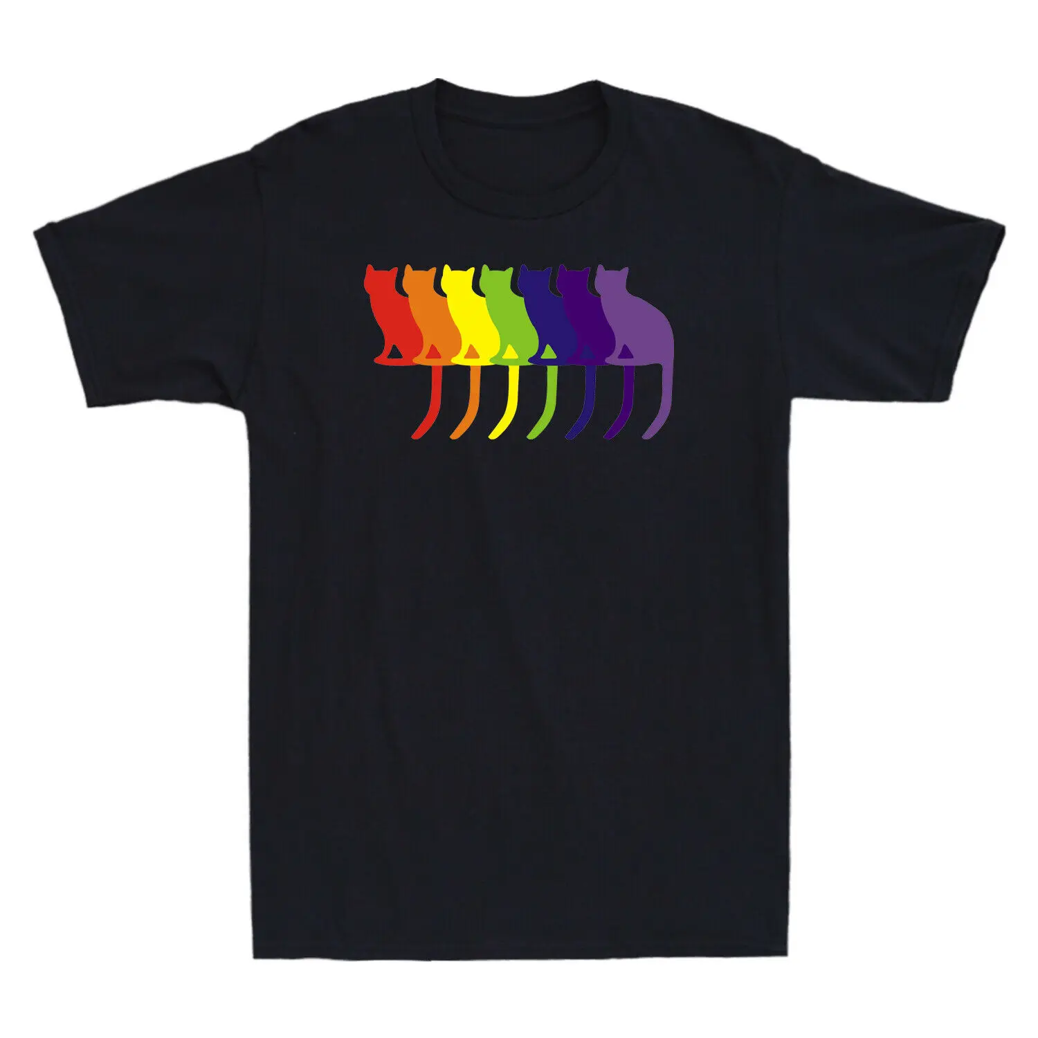Pieaugušo Unisex Drēbes Atpūtas T-Krekli Femme Kaķis Purride LGBTQ Kaķis Lepnums Vienlīdzīgas Tiesības Jautra Dāvana Sieviešu Īsām Piedurknēm T-Krekls